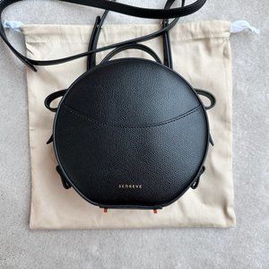 Senreve Circa Bag | Black Pebbled Leather